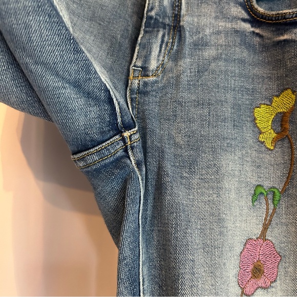 Pilcro & the Letterpress Floral-Bordado Novio Embroidered Boyfriend Jeans US 28 - Picture 14 of 16